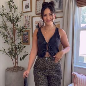 Wild fable target Black Tie-Front denim vest. NWT